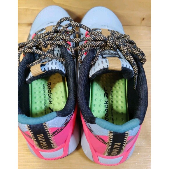 Reebok Nano X1 Adventure Work Gray Pink Athletic Shoes - Picture 10 of 13